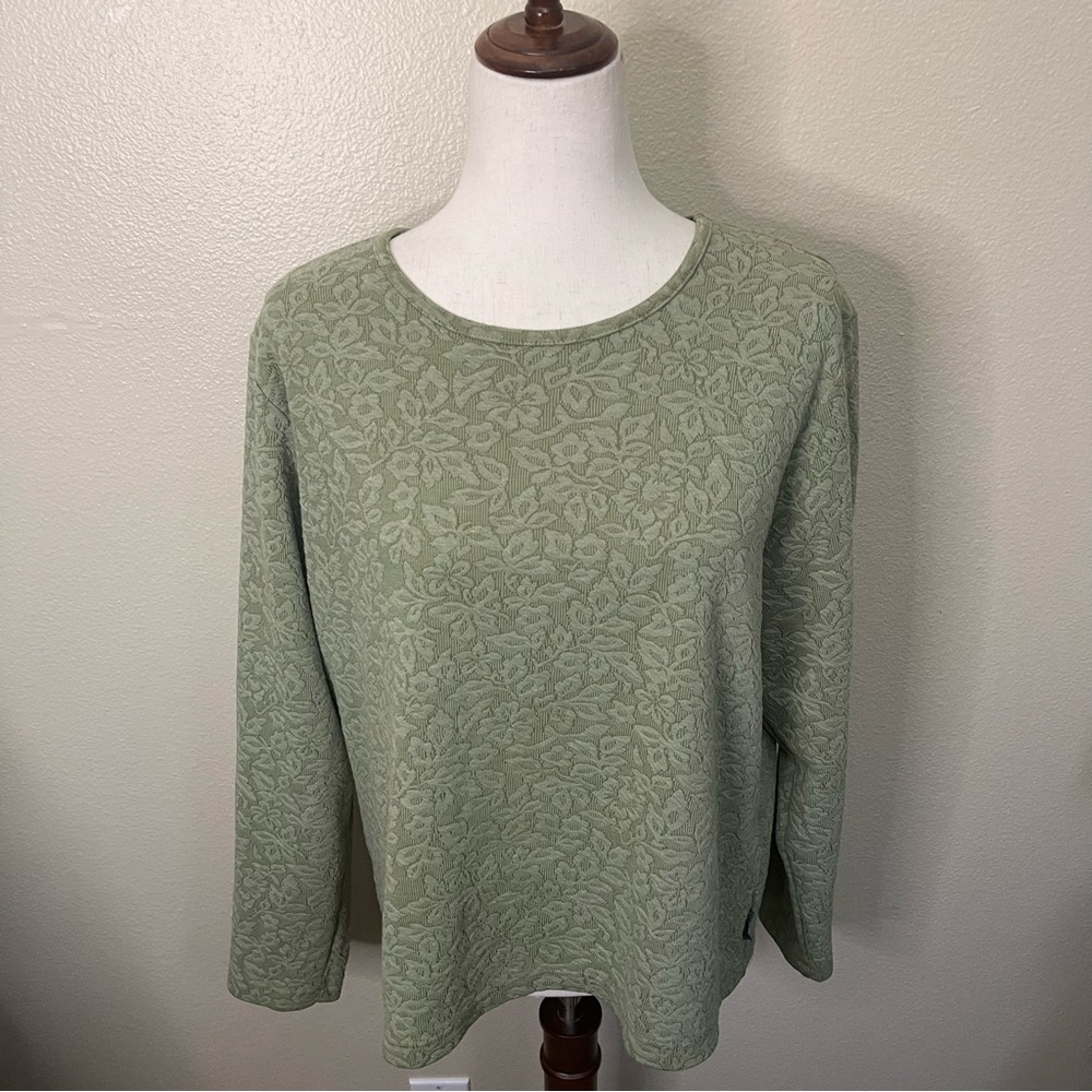 Woolrich Long Sleeve Sage Green Top Size XL